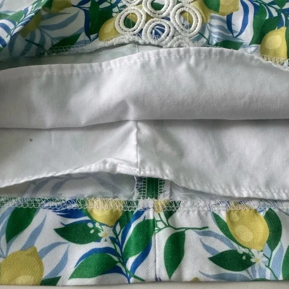 Girls Lemon Print Sleeveless Dress Perfect for a European or Coastal Vacay - Picture 7 of 11